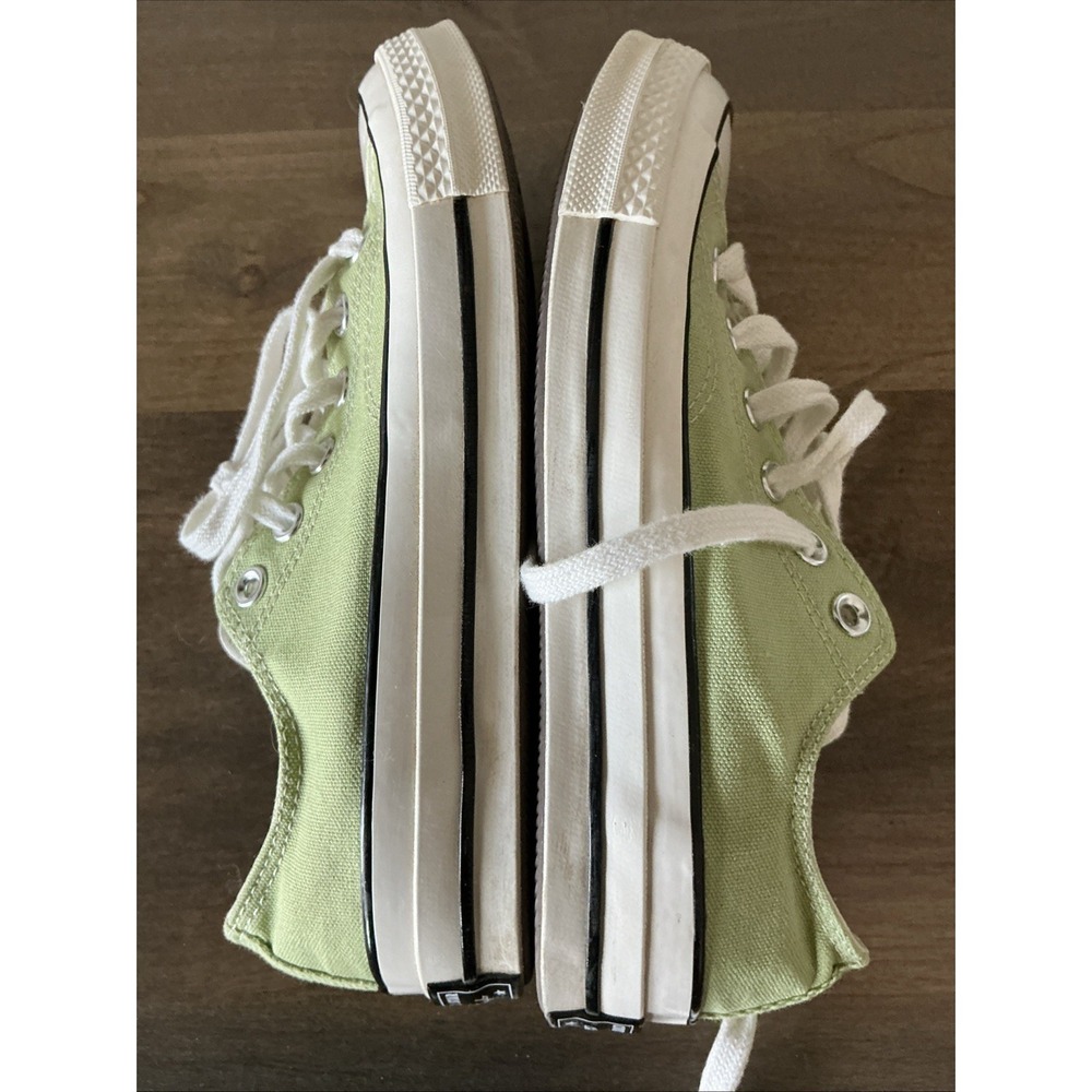 Vintage Unisex Converse All Star Sneakers Casual Shoes Pea Green Size M 5/ W 7 - Picture 10 of 11